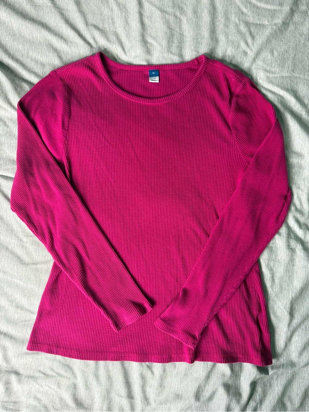 Women's Old Navy Long-Sleeve Ribbed Top - Hot Pink